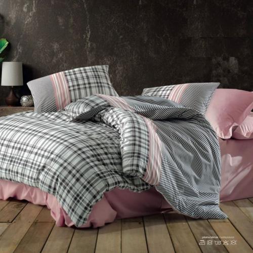 طقم مفرش نفرين من ليفوري لحاف قطن تركي مشجر 7 قطع-...