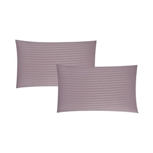 طقم مفرش فندقي نفرين من هورس لحاف مخطط بقماش ناعم...