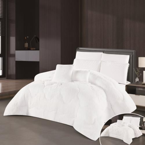 طقم مفرش شتوي نفرين من هورس لحاف فرو مخملي ناعم وج...