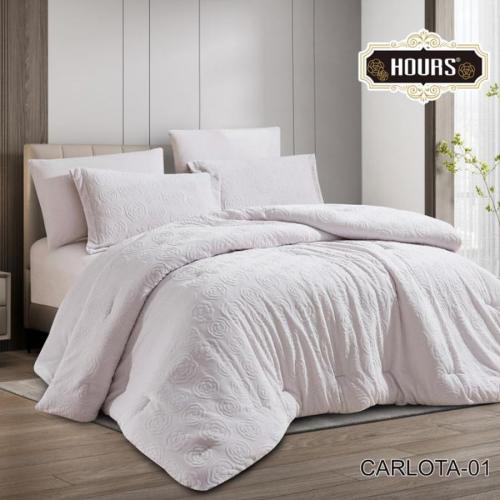 طقم مفرش نفرين من هورس لحاف شتوي فاخر ناعم مخملي س...