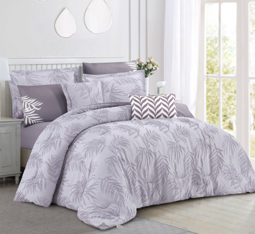 طقم مفرش نفر من ليفوري لحاف قماش ناعم بنقشة عصرية...