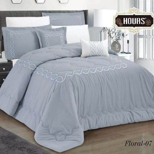 طقم مفرش نفرين مطرز من 8 قطع Floral-07