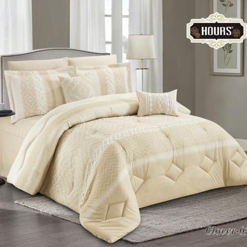 طقم مفروش نفرين من هورس لحاف 8 قطع Clover-01