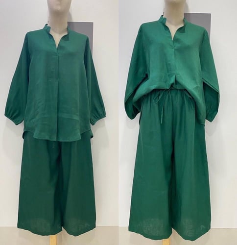 طقم لنن ساده فري سايز