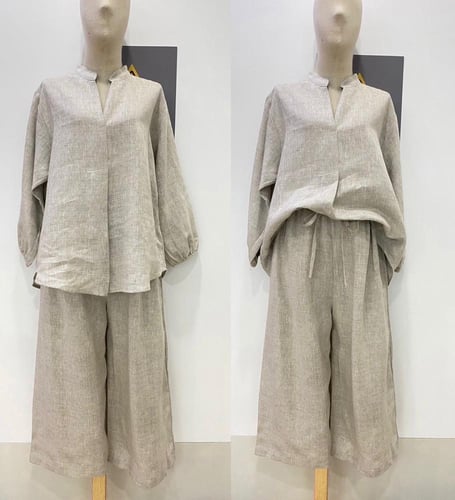 طقم لنن ساده فري سايز