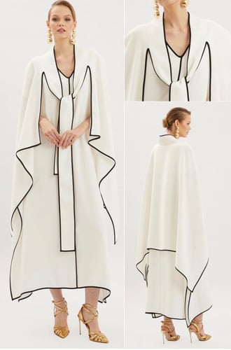 فستان مع كيب