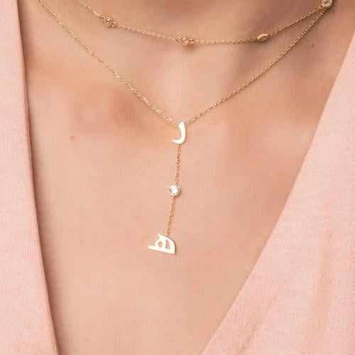 عقد سلسال ناعم بالاسم حروف