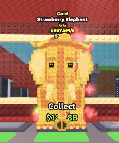 Gold Strawberry Elephant