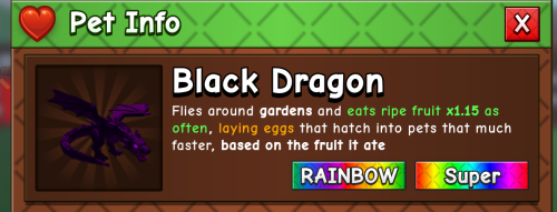 Rainbow Black dragon