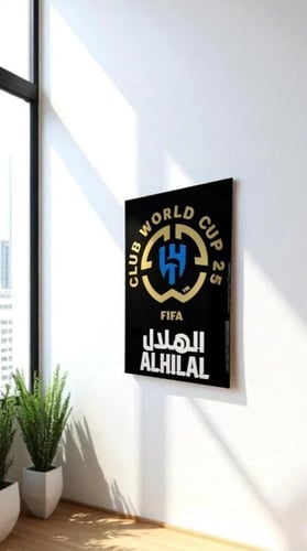 لوحة جدارية فاخرة بشعار المشاركة العالمية المشرفة...