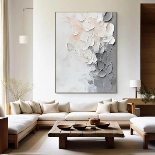 لوحة جدارية زهور ثلاثي الابعاد طولي