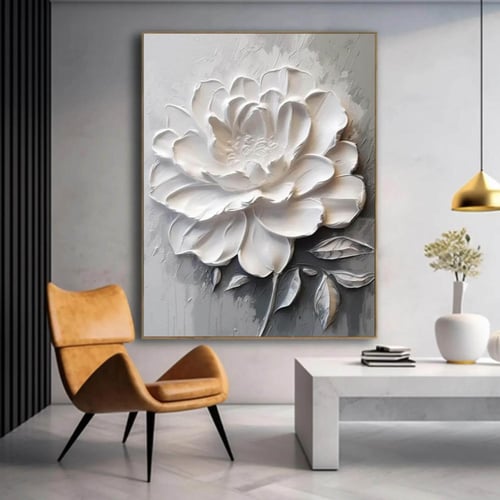 لوحة جدارية زهور ثلاثي الابعاد طولي