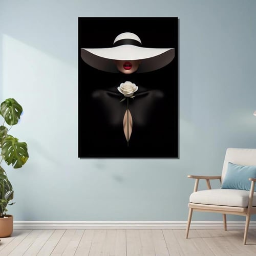 لوحة السيدة بالقبعة البيضاء