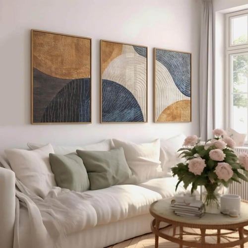 طقم لوحات كانفس ثلاثي