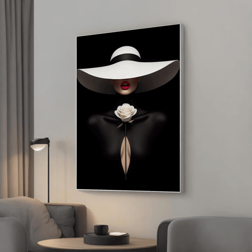 لوحة السيدة بالقبعة البيضاء