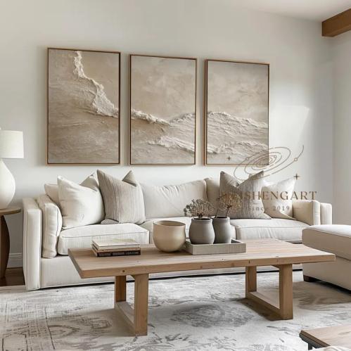 Abstract Trio Canvas Set — The Art of Quiet Luxury