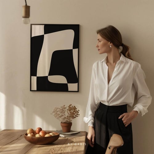 لوحة جدارية فن تجريدي ثلاثي الابعاد طولي