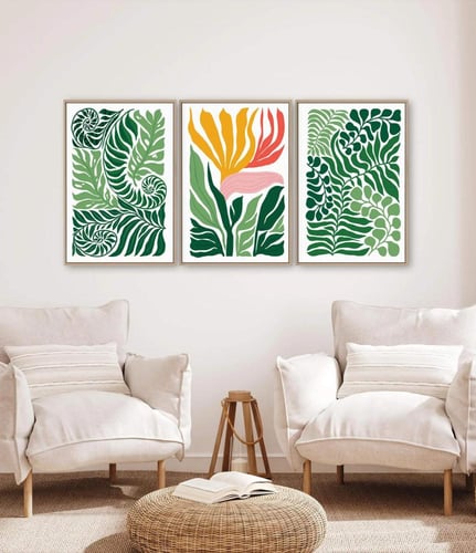 طقم لوحات كانفس ثلاثي