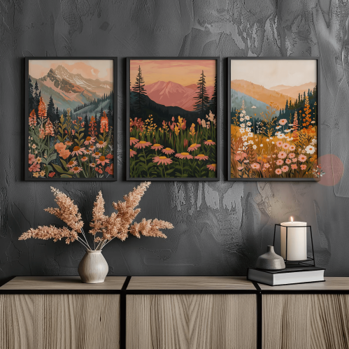 طقم لوحات كانفس ثلاثي