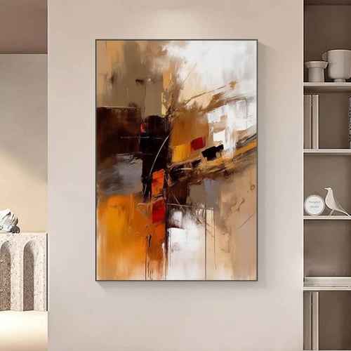 لوحة جدارية فن تجريدي ثلاثي الابعاد طولي