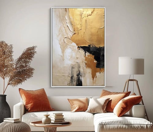 لوحة جدارية فن تجريدي ثلاثي الابعاد طولي