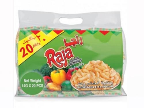 بطاطس راجا أكياس بالخضار20*14جم
