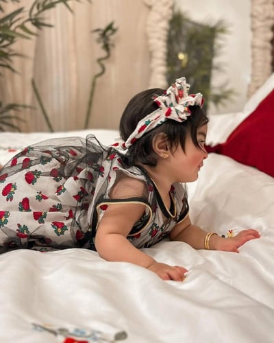 فستان اطفال بالتل الاسود الانيق رمضان