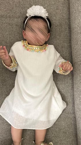 فستان بناتي جميل جلابيه اطفال رمضان