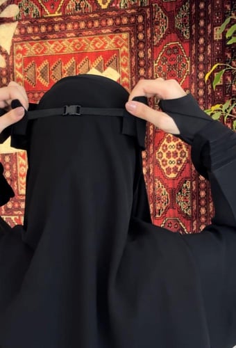 نقاب اكل مشبك