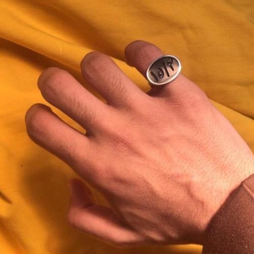 خاتم رجالي انيق فضه حسب الطلب