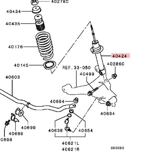 4062A024 مساعد امامي باجيرو اصلي