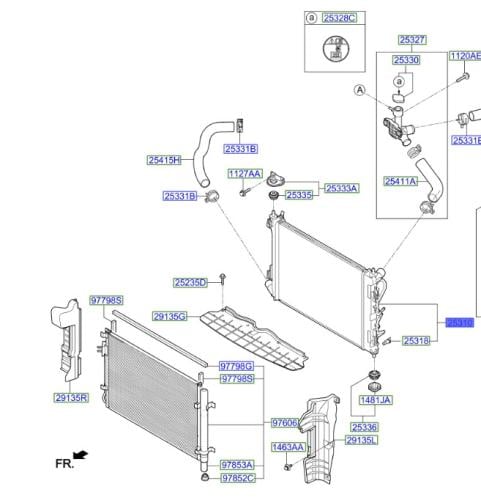 25310H7050 رديتر ماء بيجاس اصلي