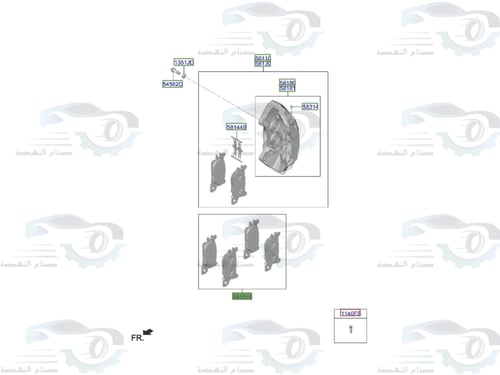 58101T1A00M فحمات فرامل امامي G80 جنسس MOBIS