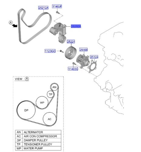 252802M000 شداد سير خارجي اكسنت 2024+ كيا سونيت 20...