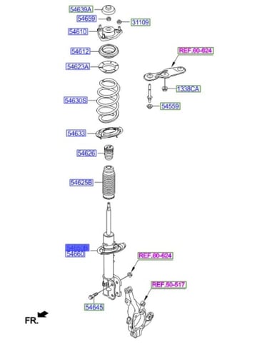 546512W200 مساعد امامي سنتافي 2013 وفوق يســار اصل...