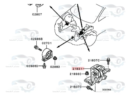 MN184299 كرسي قيربكس ميتسوبيشي لانسر EX اصلي