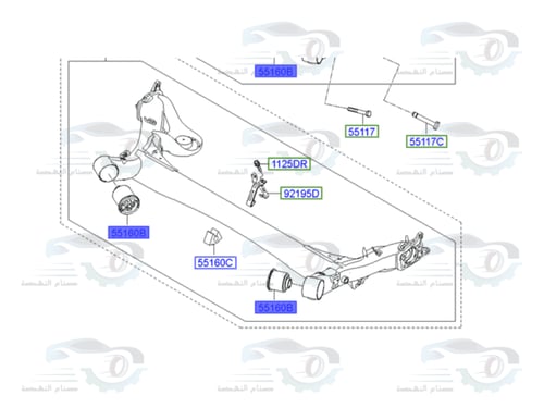 551603X000 جلبة كمر خلفي هيونداي النترا اصلي
