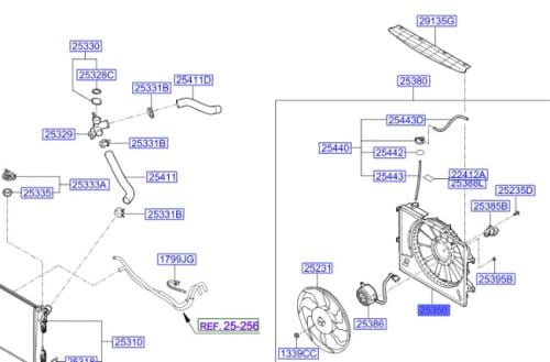 253501R050 جرم مروحة اكسنت اصلي