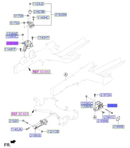 21830D3400 كرسي جيربكس توسان 2017 اصلي