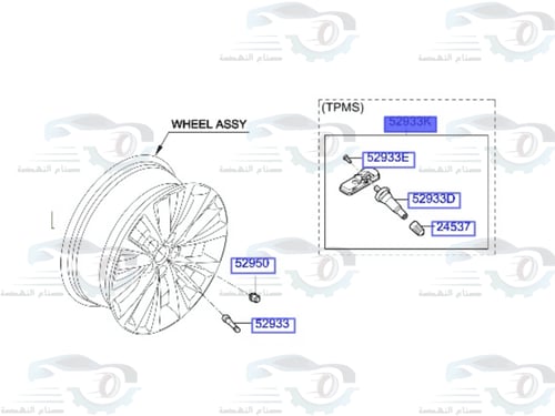 52933D9100 حساس كفر كيا كادنزا+ سبروتاج اصلي