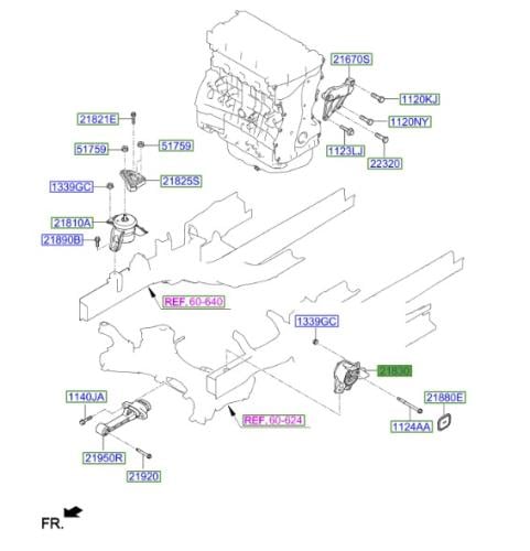 21830S1000 كرسي جيربكس سنتافي 2018 -2021 اصلي