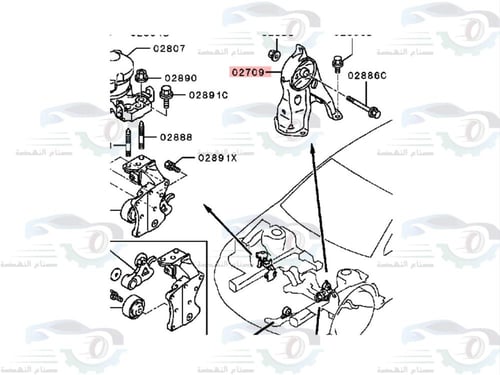 MR234837 كرسي مكينة خلفي ميتسوبيشي جالنت 2008-2013...