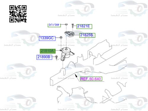 21810S1000 كرسي مكينة يمين سنتافي 2019 م/2400 اصلي
