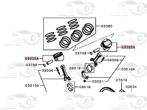 1110B460 بساتم مكينة باجيرو 3800 اصلي