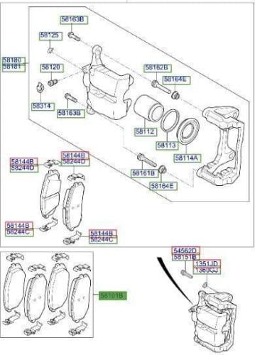 581013RA05 قماش امامي كادنزاء 2013 اصلي
