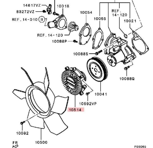1320A026 كلتش مروحة رديتر ميتسوبيشي اصلي