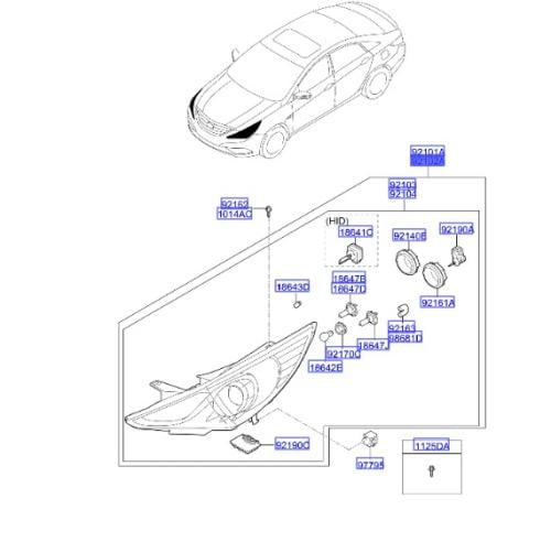 921023S020 شمعة نور هيونداي سوناتا 2011-2015 يمين...