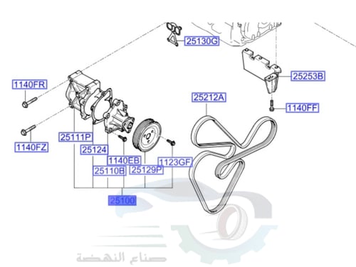 2510025002 طرمبة ماء سوناتا اصلي