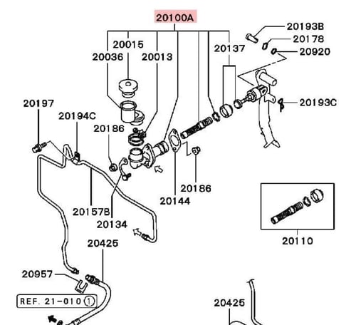2345A053 علبة كلتش فوق ونيت 2007 -2015 اصلي