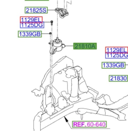 218101R010 كرسي مكينة يمين اصلي